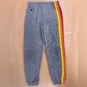 Aviator Nation Gray Joggers with Stripes